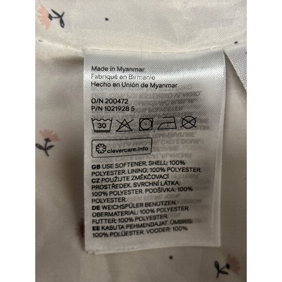 H&M Girls Beige Faux Fur Vest Lined With Floral Print Size 6-8Y - Picture 4 of 6